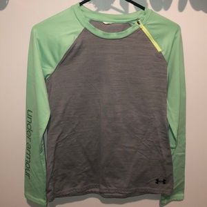 Under Armour Teal/Gray Long Sleeve Cool Gear